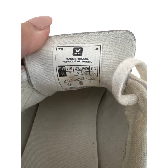 Veja Esplar White Red Leather Casual Shoes Sneakers Lace Up Women's US Size 7 - Picture 14 of 14